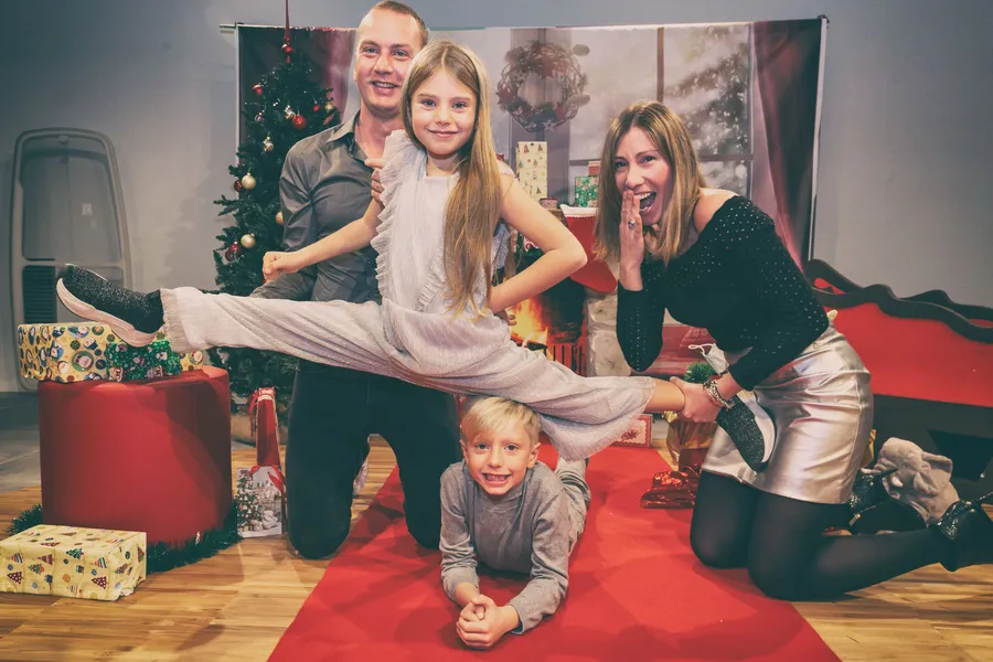 servizio fotografico di natale in famiglia